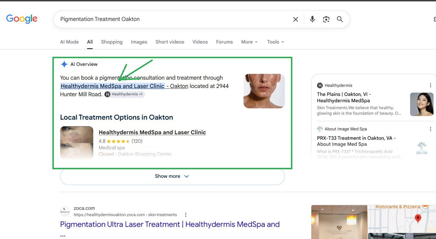 Google SEO Ranking Results